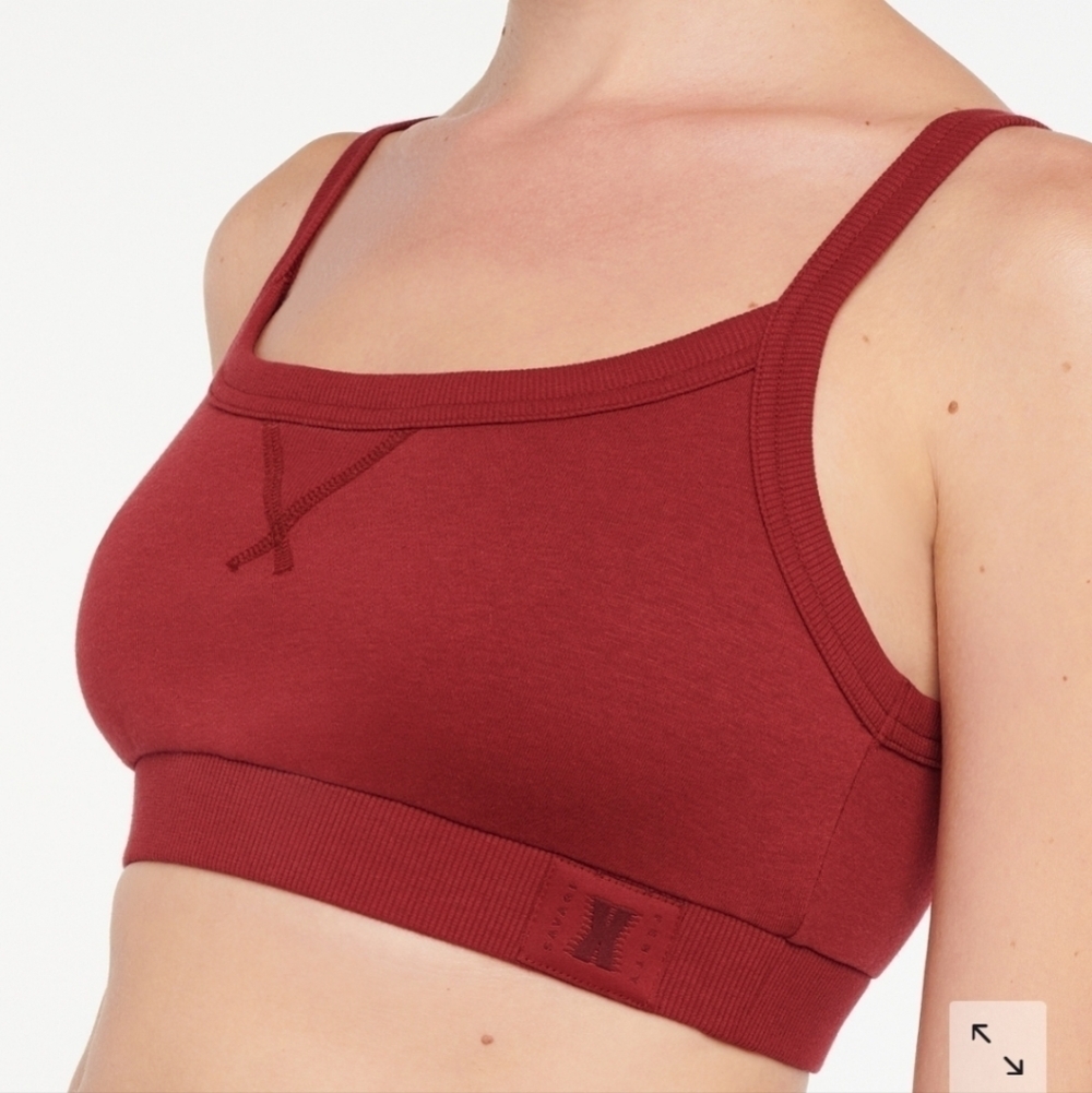 NWT Savage X Fenty By Rihanna Xssential pullover bralette in sweet jam red